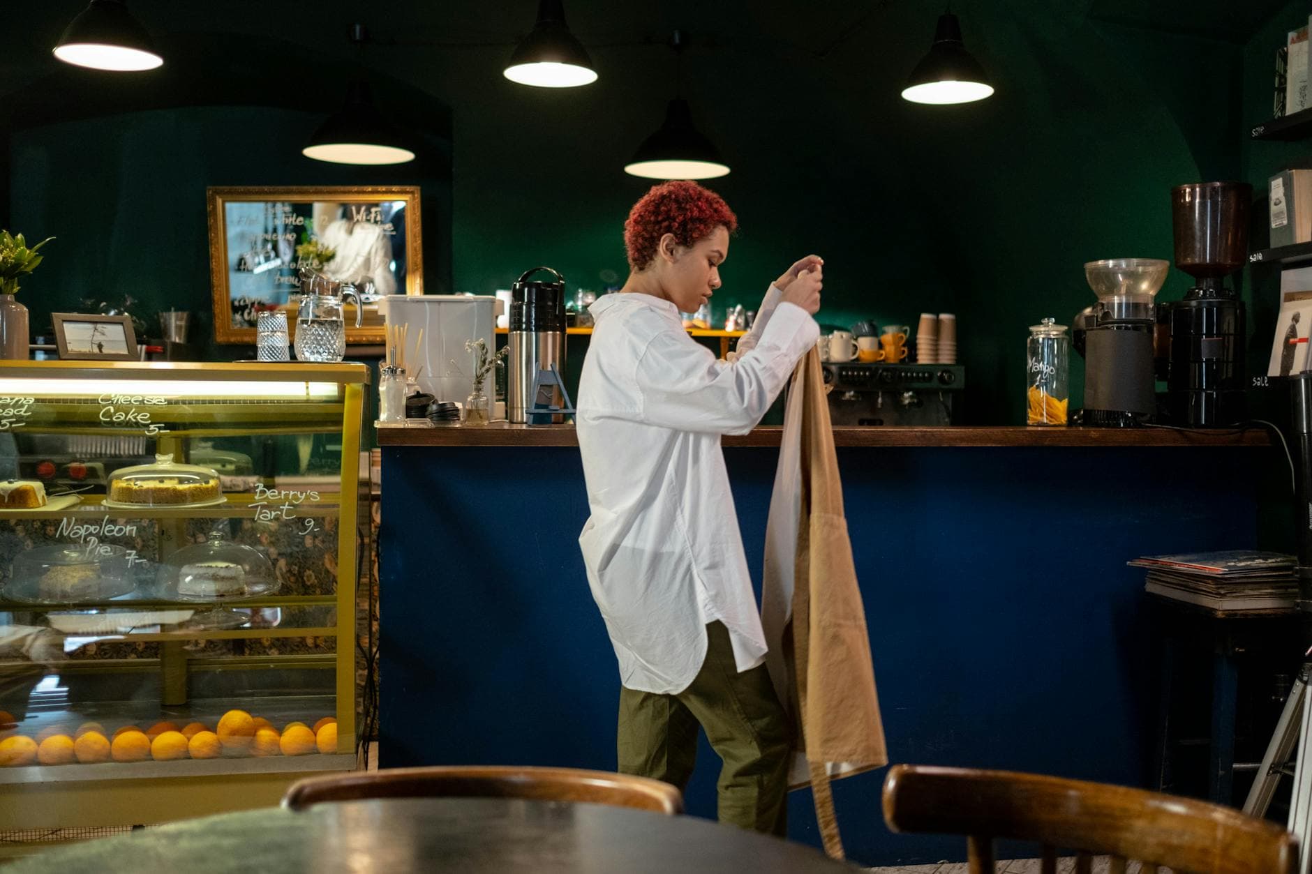 Business owner reviewing insights at their desk