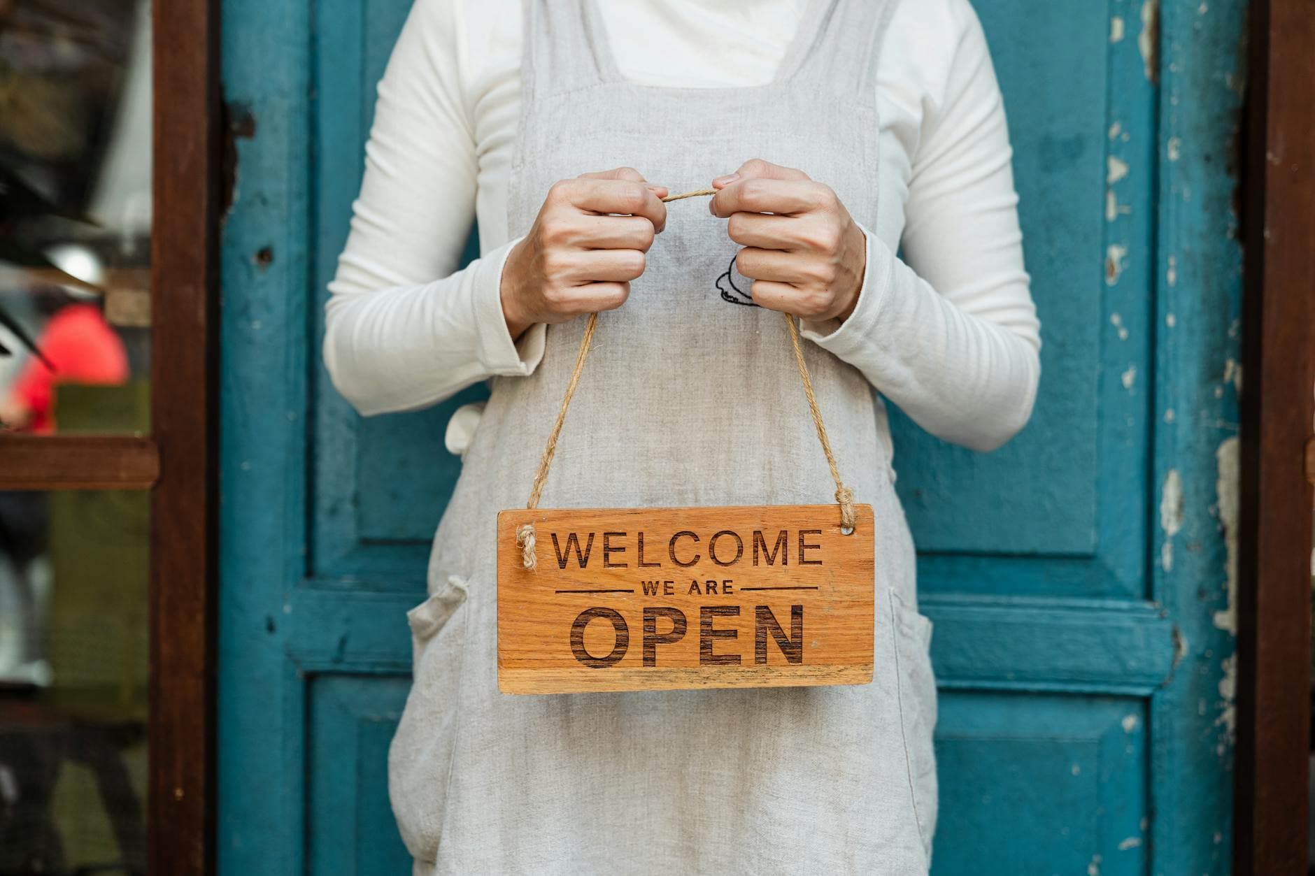 Welcoming small business storefront